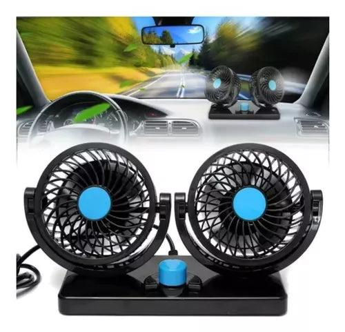 VENTILADOR PARA AUTO DOBLE