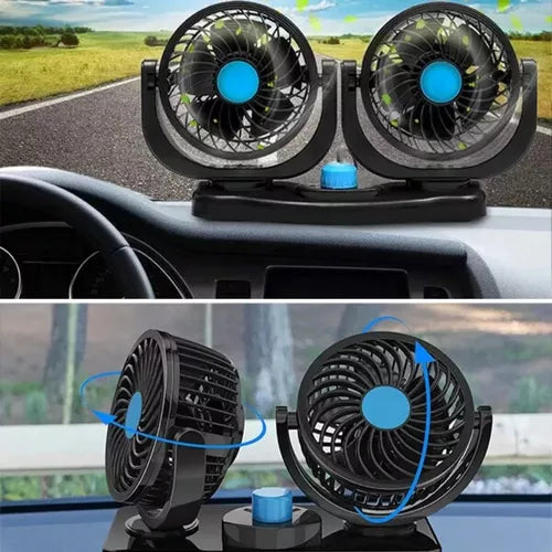 VENTILADOR PARA AUTO DOBLE