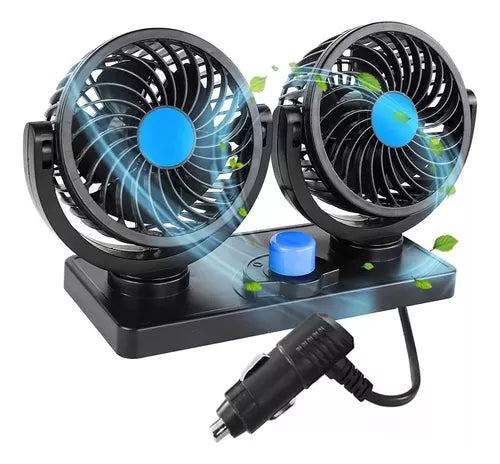 VENTILADOR PARA AUTO DOBLE