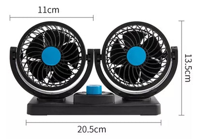 VENTILADOR PARA AUTO DOBLE