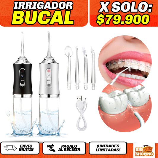 Irrigador bucal limpieza profunda portatil